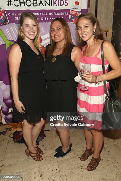 Holly Morrison, Emanuelle Block and Mia Weber attend The MOMS Host a Private Champagne Toast Celebrating their New York Family Cover at One Hundred...