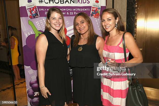 Holly Morrison, Emanuelle Block and Mia Weber attend The MOMS Host a Private Champagne Toast Celebrating their New York Family Cover at One Hundred...