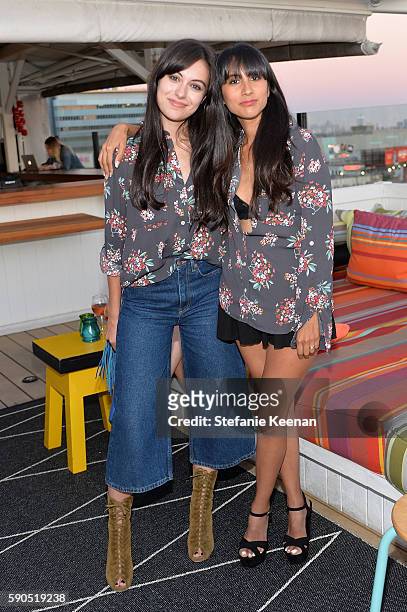 Marta Pozzan and Natalie Alcala attend LOFT and Yes Way Rose Celebrate Summer In LA at Mama Shelter on August 16, 2016 in Los Angeles, California.