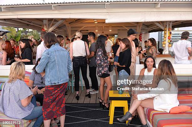 Guests attend LOFT and Yes Way Rose Celebrate Summer In LA at Mama Shelter on August 16, 2016 in Los Angeles, California.