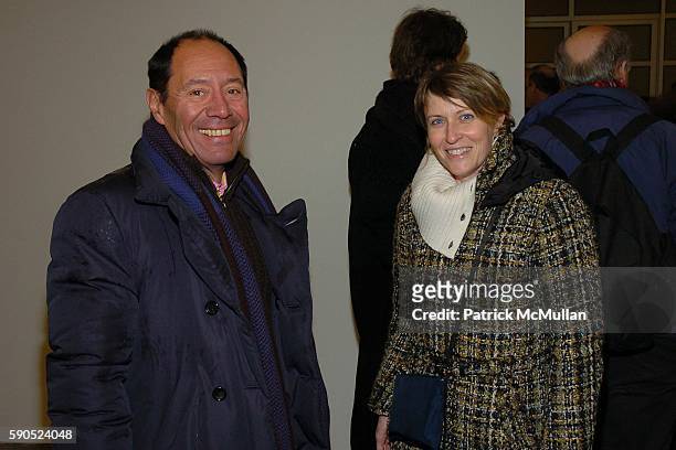 Claude Picasso and Silvie Votier attend Opening Reception for Cecily Brown at The Gagosian Gallery on January 22, 2005 in New York City.