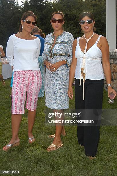 Julie Dannenberg, Alex Meyers and Cricket Burns attend A Mother and Daughter Afternoon Tea to Celebrate the Introduction of Barbie doll by Lilly...