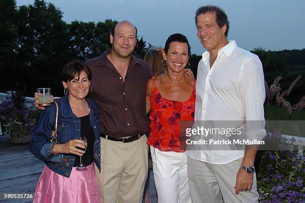 Lisa Pevaroff-Cohn, Gary Cohn, Barbara Greene and Eugene Greene attend PiCNiC for ParentCorps party hosted by Jane Rosenthal & Craig Hatkoff with...