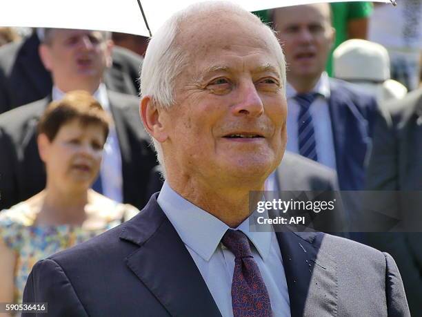 Le prince Hans-Adam II lors de la fête Nationale, le 15 août 2016, à Vaduz, Liechtenstein.