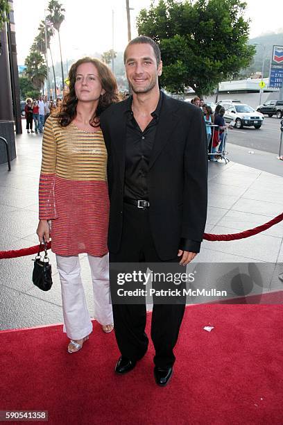 Chiara Giordano and Raoul Bova attend "The Brothers Grimm" - Los Angeles Premiere at DGA Theater on August 8, 2005 in Los Angeles, CA.