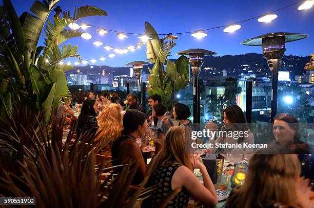 Guests attend LOFT and Yes Way Rose Celebrate Summer In LA at Mama Shelter on August 16, 2016 in Los Angeles, California.