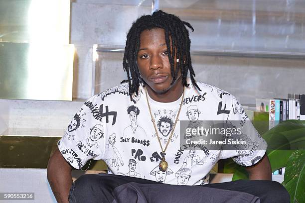 Joey Bada$ attends the Grand Opening of the Adidas Originals Soho Flagship Store on August 16, 2016 in New York City.