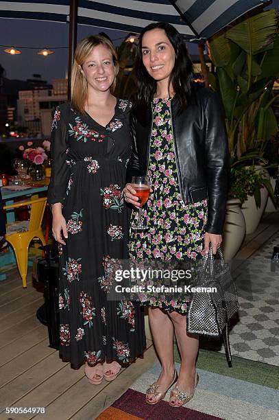 Erica Blumenthal and guest attend LOFT and Yes Way Rose Celebrate Summer In LA at Mama Shelter on August 16, 2016 in Los Angeles, California.