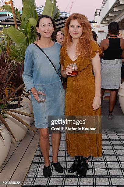 Sofia Alvarez and Rebecca Blazeblack attend LOFT and Yes Way Rose Celebrate Summer In LA at Mama Shelter on August 16, 2016 in Los Angeles,...