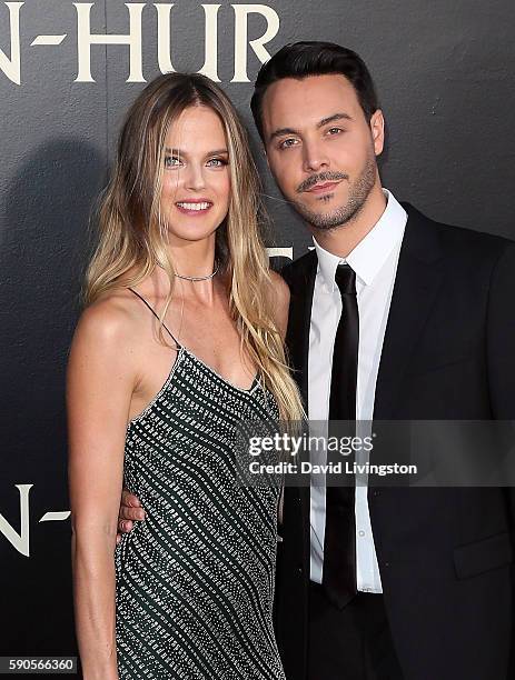 Actor Jack Huston and model Shannan Click attend the premiere of Paramount Pictures' "Ben-Hur" at the TCL Chinese Theatre IMAX on August 16, 2016 in...