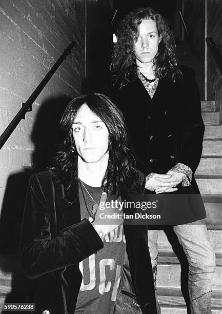Chris Robinson and Rich Robinson of Black Crowes, portrait, Hollywood, USA June 1991.