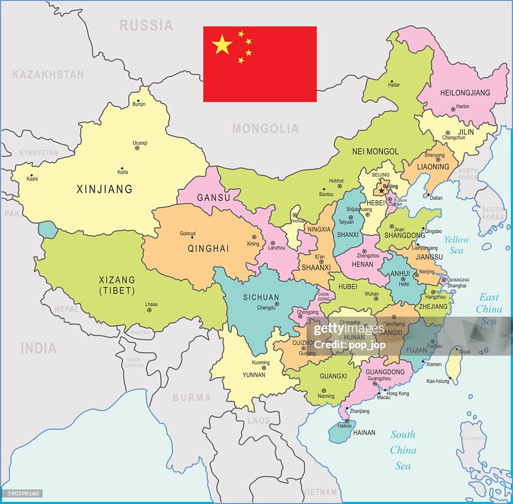 China Map - illustration