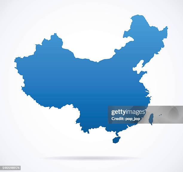 ilustraciones, imágenes clip art, dibujos animados e iconos de stock de mapa de china - sombra paralela