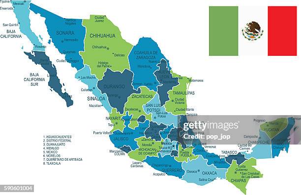 mexico map - mexicali stock illustrations