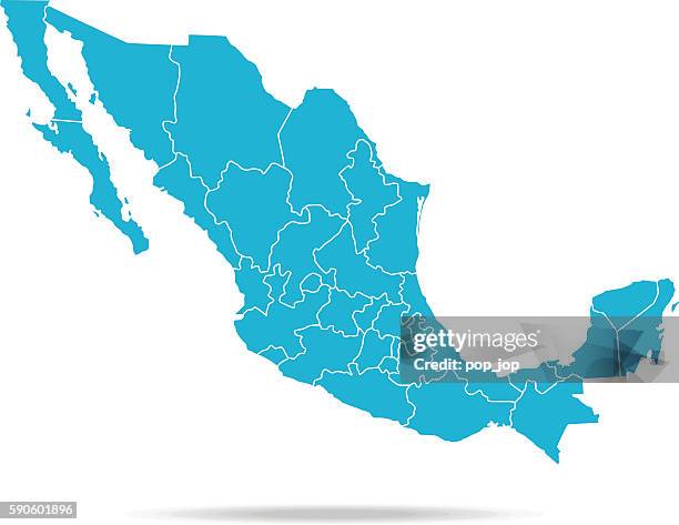 illustrations, cliparts, dessins animés et icônes de carte de mexico - péninsule de basse californie