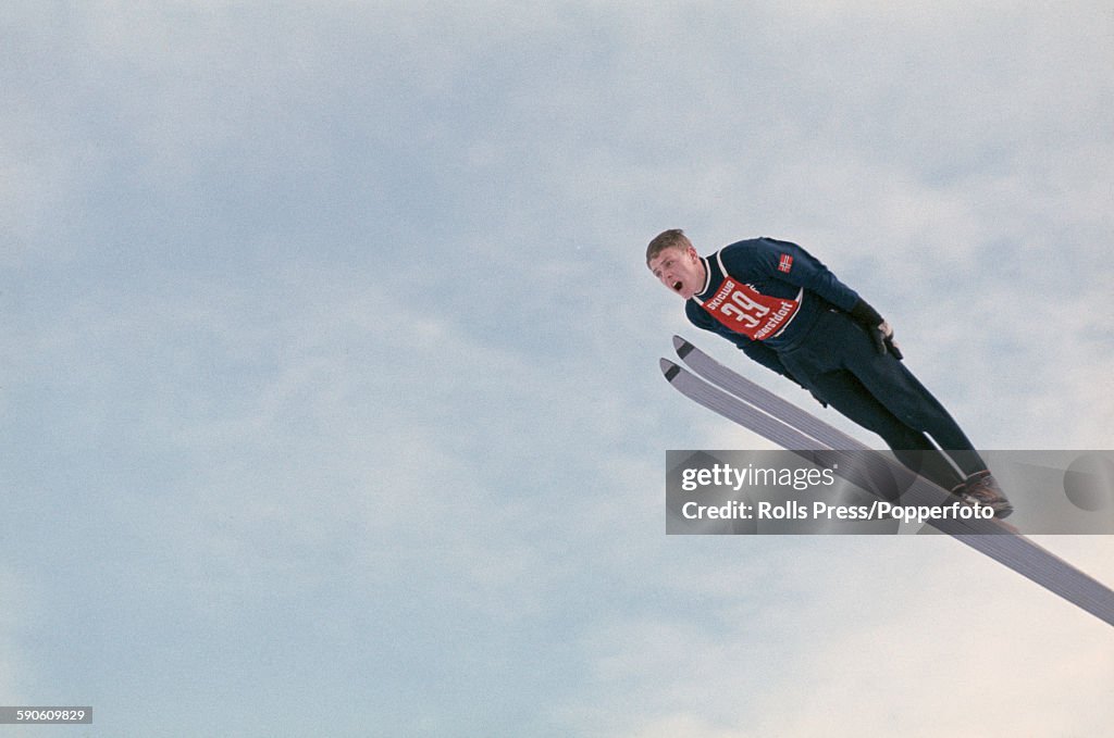 Lars Grini Norwegian ski jumper Lars Grini competes in the Men's Large hill ...