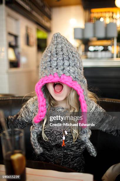 girl with fun hat - amplified heat stock pictures, royalty-free photos & images