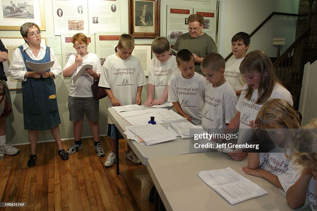 Summer Camp Reenacting Signing Of The Declaration Of Independence