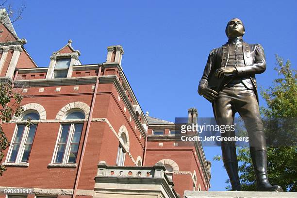 West Virginia, Fayetteville, Marquis De Lafayette Statue In Front Of County Courthouse.