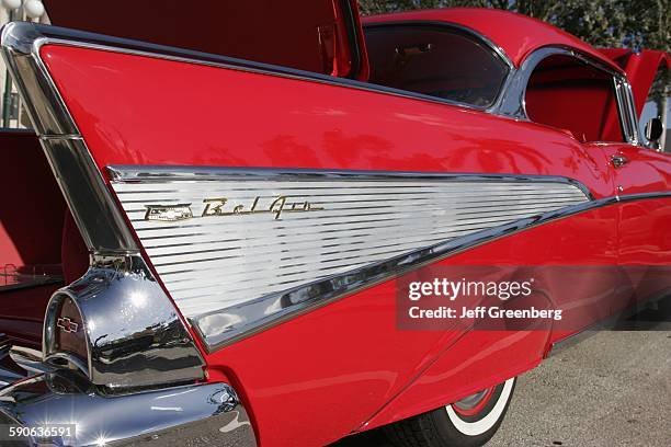 Florida, Hollywood Dream Car Classic, Antique Collector Red 1957, Chevrolet Bel Air.