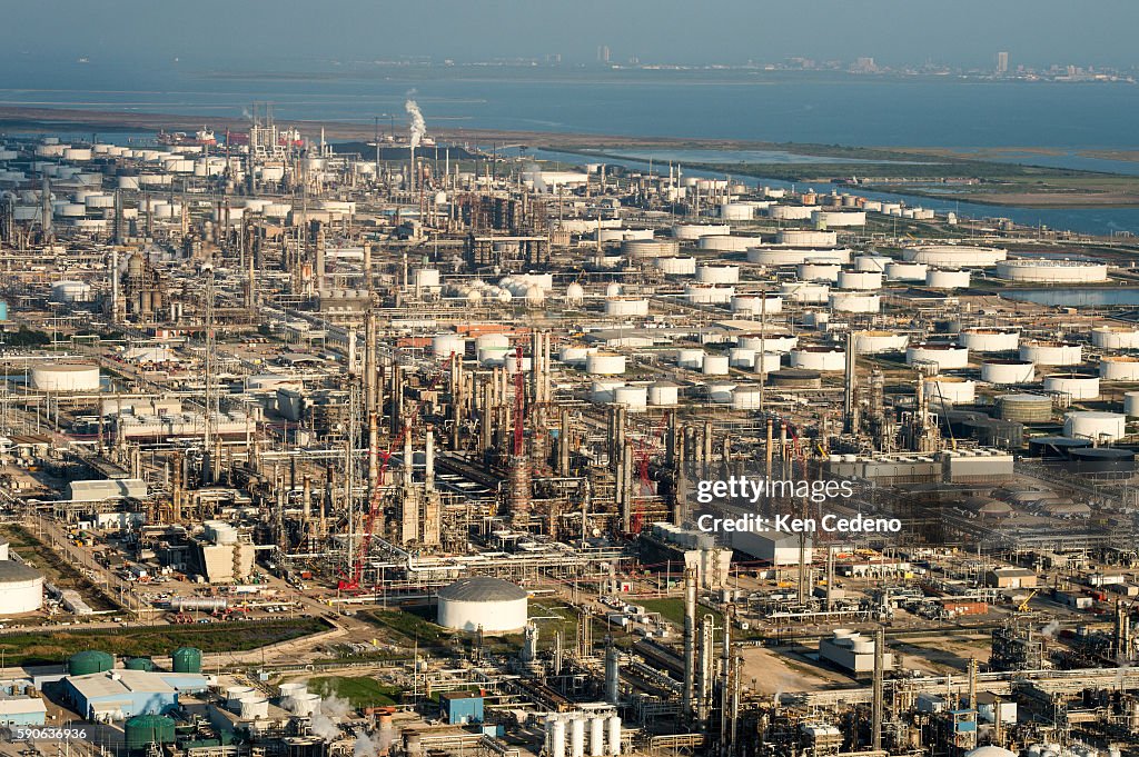 Houston Refineries Oil refineries off of the Houston Ship Channel in Houston, TX Sept ...