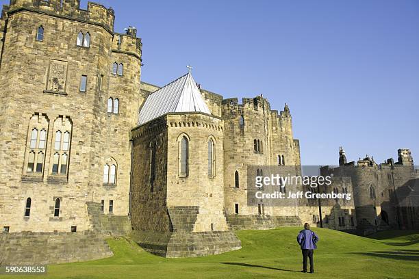 United Kingdom, England, Northumberland, Alnwick, Alnwick Castle, 11Th Century, Norman Architecture, Harry Potter Movie Site.