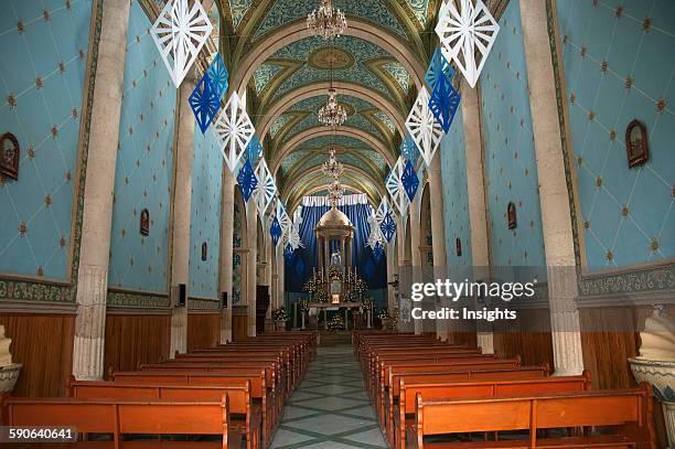 Central Nave Of The Temple Of Guadalupe, Asientos, Aguascalientes, Mexico.