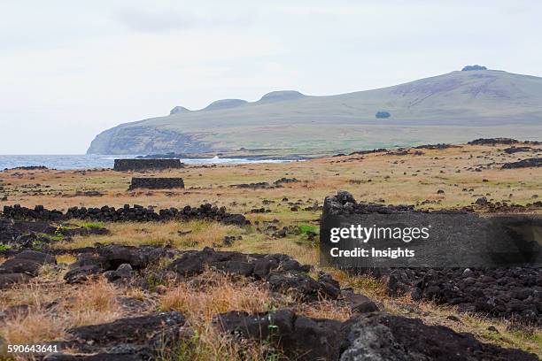 Village Remains, Ahu Te Pito Kura, Rapa Nui , Chile.