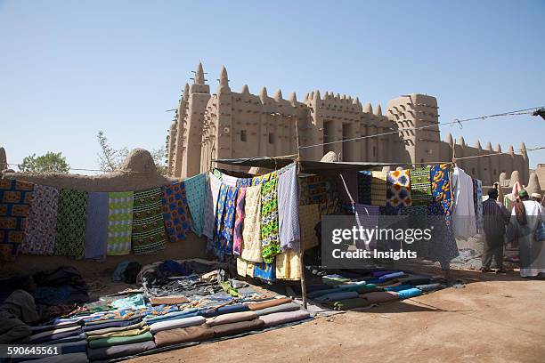 People In Front Of The Grand Mosque In Djenne, Mali.