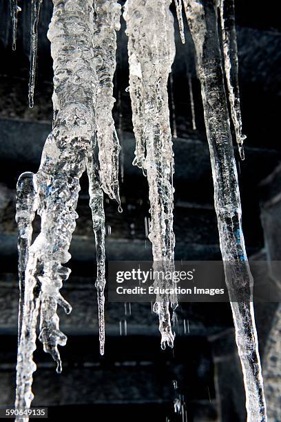 Switzerland. Lavizzara Valley. Mogno. Ice.