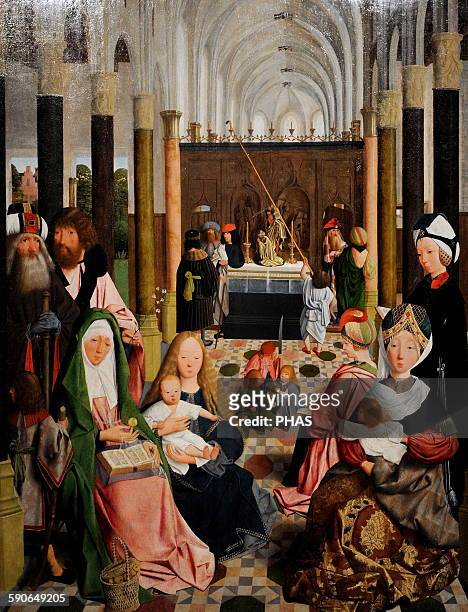 Workshop of Geertgen tot Sint-Jans . The Holy Kinship, c. 1495. Rijksmuseum, Amsterdam, Holland.