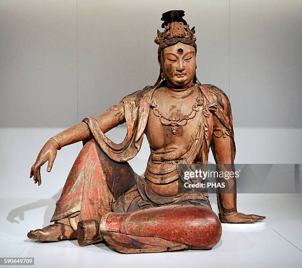 Buddhist deity Guanyin. 12th century. Painted and gilded wood. Shanxin, China. Rijksmuseum, Amsterdam, Holland.