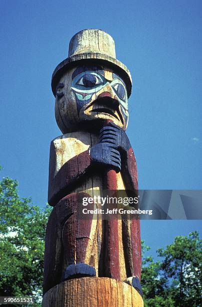 Alaska, Ketchikan, Haida Totem Of Village Watchman, Totem Bight State Historic Park.