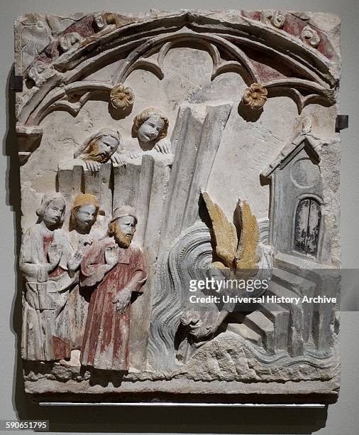 Tableau relief of St. Michael by Mestre San Mateo. Dated 14th Century.