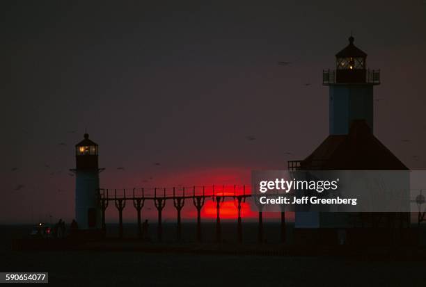 Michigan, St Joseph, Lake Michigan Lighthouses, St Joseph River.