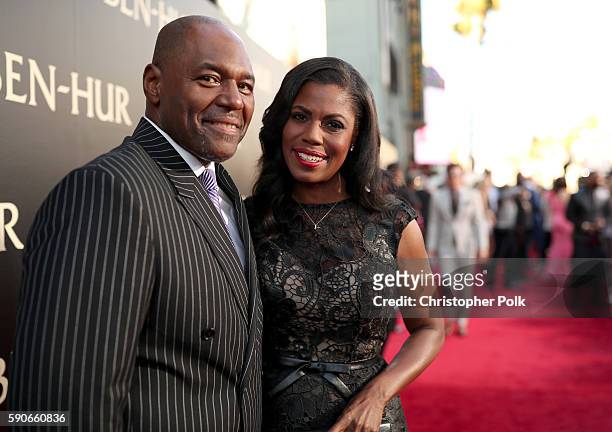 John Allen Newman and Omarosa Manigault attend the LA Premiere of the Paramount Pictures and Metro-Goldwyn-Mayer Pictures title Ben-Hur, at the TCL...