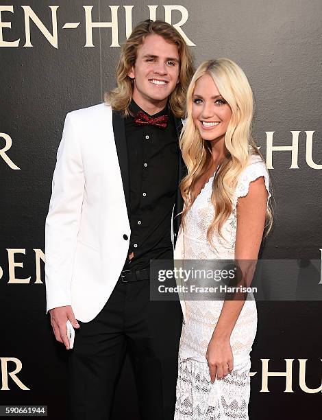 Internet personalities Cole LaBrant and Savannah Soutas attend the LA Premiere of the Paramount Pictures and Metro-Goldwyn-Mayer Pictures title...