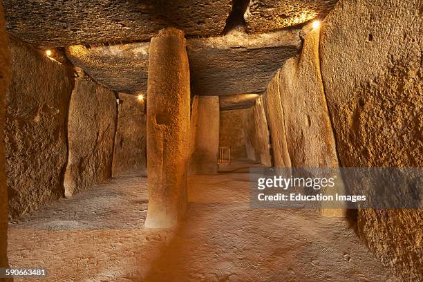 Dolmen of Menga, Menga Megalithic Dolmen, Antequera, Malaga province, Andalusia, Spain.