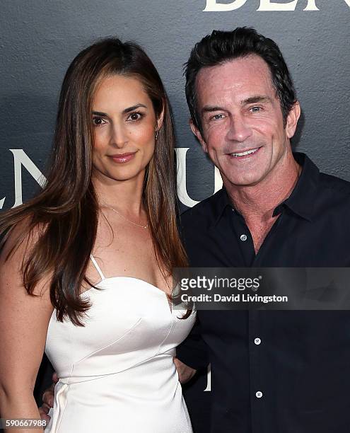 Lisa Ann Russell and husband game show host Jeff Probst attend the premiere of Paramount Pictures' "Ben-Hur" at the TCL Chinese Theatre IMAX on...