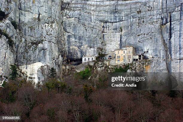 Monastery of Sainte Baume built on the hillside, located near Saint-Maximin la Sainte Baume, in the Var department.