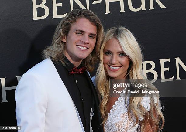 Internet personalities Cole LaBrant and Savannah Soutas attend the premiere of Paramount Pictures' "Ben-Hur" at the TCL Chinese Theatre IMAX on...