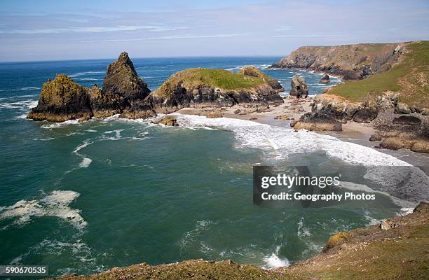 Coastal scenery near Kynance Cove, Lizard Peninsula, Cornwall, England, UK.