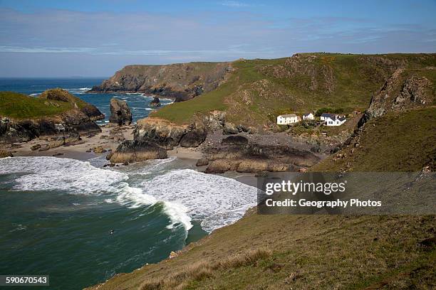 Coastal scenery near Kynance Cove, Lizard Peninsula, Cornwall, England, UK.