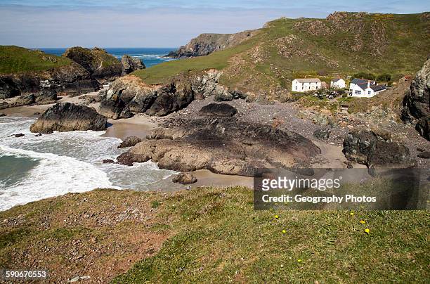 Coastal scenery near Kynance Cove, Lizard Peninsula, Cornwall, England, UK.