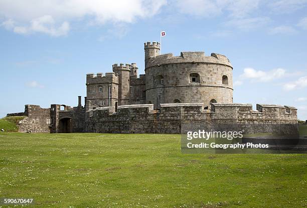 Historic buildings at Pendennis Castle, Falmouth, Cornwall, England, UK.