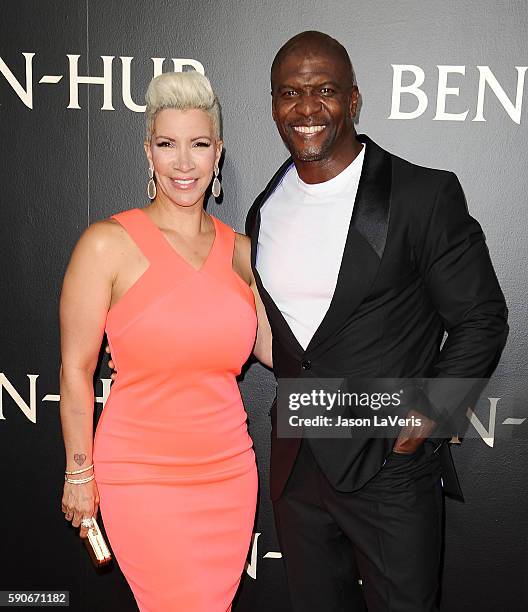 Rebecca King-Crews and Terry Crews attend the premiere of "Ben-Hur" at TCL Chinese Theatre IMAX on August 16, 2016 in Hollywood, California.