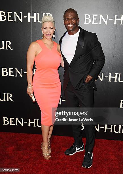 Rebecca King-Crews and Terry Crews attend the premiere of "Ben-Hur" at TCL Chinese Theatre IMAX on August 16, 2016 in Hollywood, California.