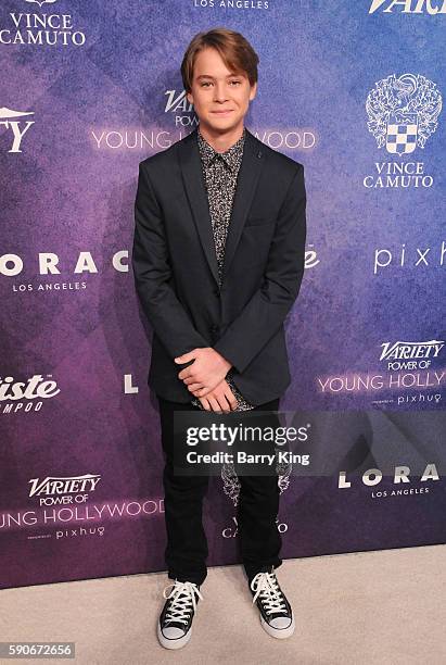 Actor Judah Lewis attends Variety's Power of Young Hollywood event, presented by Pixhug, with Platinum Sponsor Vince Camuto at NeueHouse Hollywood on...