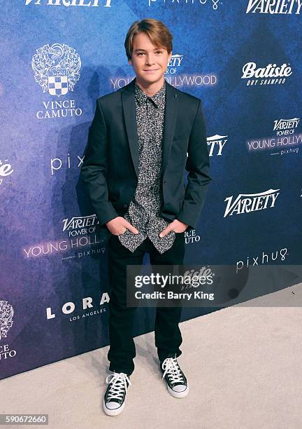 Actor Judah Lewis attends Variety's Power of Young Hollywood event, presented by Pixhug, with Platinum Sponsor Vince Camuto at NeueHouse Hollywood on...
