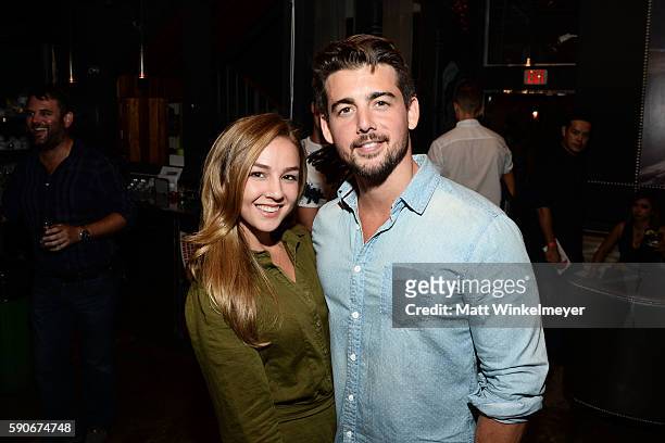 Actors Lexi Ainsworth and John Deluca attend MJ Dougherty's 'Life Lessons from a Total Failure' book launch party at The Sandbox on August 16, 2016...